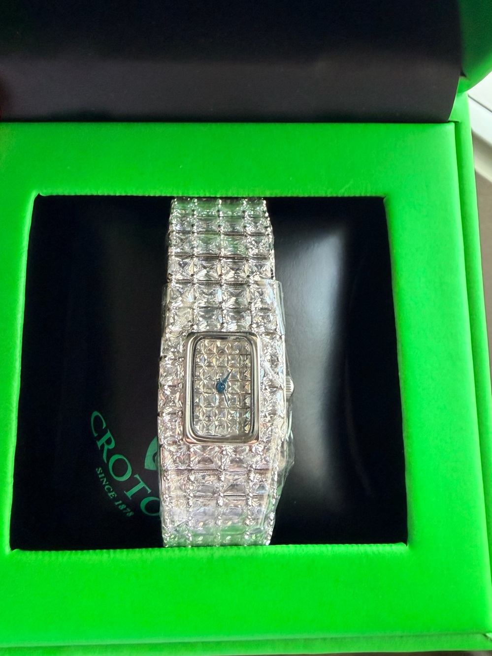 Croton Clear Crystal Pavé Bracelet Watch